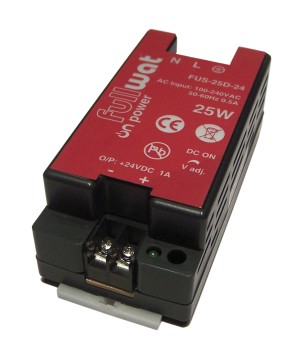 FULLWAT - FUS-25D-24.  Fuente de alimentación conmutada de 24W. 90 ~ 264 Vac - 24Vdc / 1A