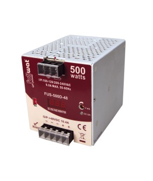 FULLWAT - FUS-500D-48.  Fonte de alimentação industrial de  500W. 90 ~ 132 | 180 ~ 240  Vac  - 48Vdc  / 10,4A