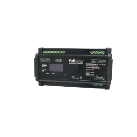 FULLWAT - FWCONV-MULTI/TRIAC. Convertidor de señal de DMX | Potenciómetro | 1-10 | RF | Push a TRIAC | ELV - 100 ~ 240 Vac