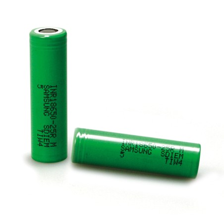 SAMSUNG - INR18650-25R.Rechargeable Battery cylindrical of Li-Ion. 3,7Vdc / 2,600Ah