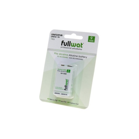 FULLWAT - LR6F22FUB. Retail shape alkaline battery /  6F22. 9Vdc