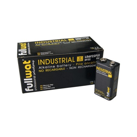 FULLWAT - LR6F22FUI. Prismatics shape alkaline battery /  6F22. 9Vdc