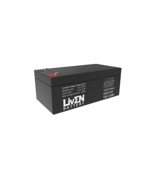 LIVEN - LV3.3-12. Lead Acid rechargeable battery. AGM-VRLA technology.  LV series. 12Vdc. / 3,2Ah 