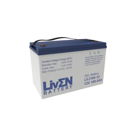 LIVEN - LVJ100-12. Wiederaufladbare Blei-Säure Batterie der Technik GEL-VRLA. Serie  LVJ. 12Vdc / 100Ah