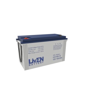 LIVEN - LVJ120-12. Wiederaufladbare Blei-Säure Batterie der Technik GEL-VRLA. Serie  LVJ. 12Vdc / 120Ah