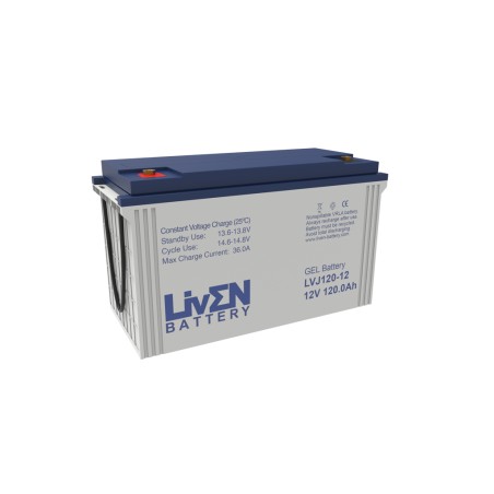 LIVEN - LVJ120-12. Wiederaufladbare Blei-Säure Batterie der Technik GEL-VRLA. Serie  LVJ. 12Vdc / 120Ah