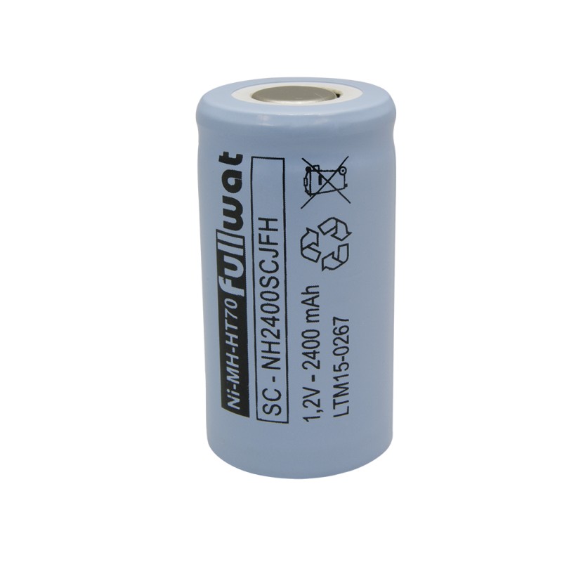 FULLWAT - NH2400SCJFH. Batteria ricaricabile cilindrica  di Ni-MH.  Modello SC . 1,2Vdc  / 2,400Ah