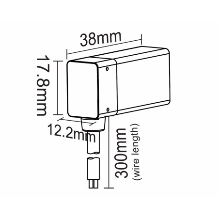 FULLWAT - NL-0612H-WIRE-LI. Conector inicial acodado para Neón LED de la serie NL-0612H-B*