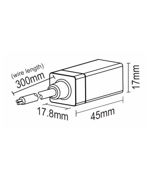 FULLWAT - NL-1010V-WIRE-I. Conector inicial recto para Neón LED de la serie NL-1010V-B*