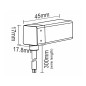 FULLWAT - NL-1010V-WIRE-LI. Conector inicial acodado para Neón LED de la serie NL-1010V-B*