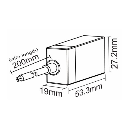 FULLWAT - NL-1120H-WIRE-I. Conector de unión para Neón LED de la serie NL-1120H-B*