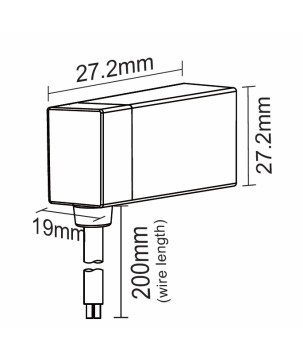 FULLWAT - NL-1120H-WIRE-LI. Conector inicial acodado para Neón LED de la serie NL-1120H-B*