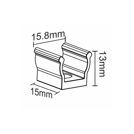 FULLWAT - NL-R12V-CLIP. Clip de fijación para Neón LED de la serie  NL-R12V-*