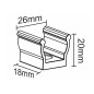 FULLWAT - NL-R23V-CLIP. Clip de sujección para Neón LED de la serie NL-D23R-*