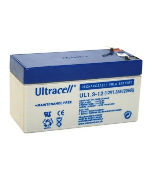 ULTRACELL - UL1.3-12. Lead Acid rechargeable battery. AGM-VRLA technology. UL series. 12Vdc. / 1,3Ah 