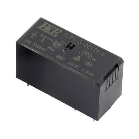 HKE - HCP1-S-DC12V-C. Relé de tipo Potencia 12Vdc. 1 contacto conmutado (12A)