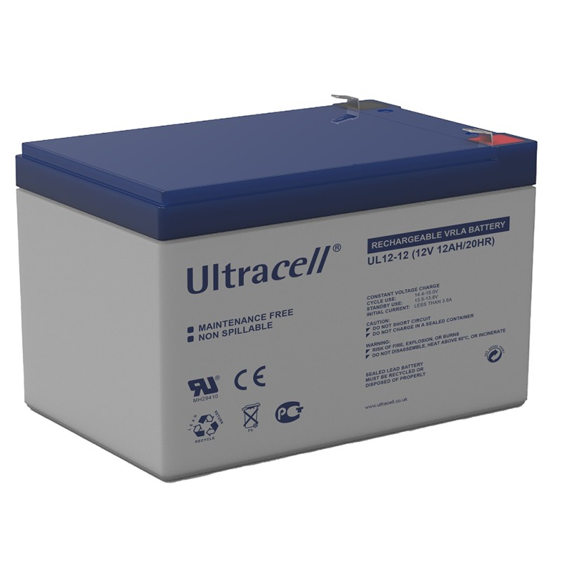 ULTRACELL - UL12-12. Batteria ricaricabile di piombo-acido   AGM-VRLA. Serie UL.12Vdc 12Ah