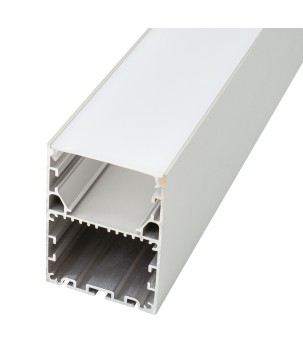 FULLWAT - ECOXM-50X2S-2D. Aluminum profile  for suspended mounting. Anodized.  2000mm