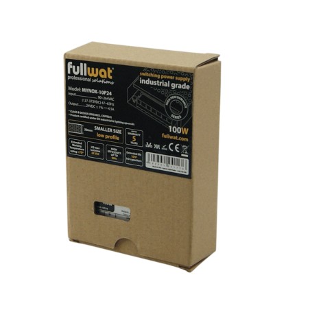 FULLWAT - MYNOX-10P12.  Fuente de alimentación conmutada de 100W. 90 ~ 264 Vac - 12Vdc / 8,5A