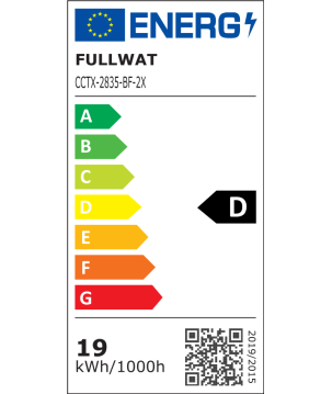 FULLWAT - CCTX-2835-BF-2X. Ruban led professionnel. 6500K - Blanc froid - 24Vdc - 2600 Lm/m - IP20