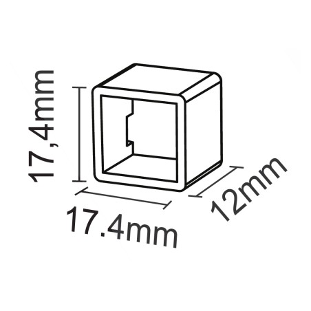 FULLWAT - NL-1515V-CAP1. Tapa de silicona final para Neón LED de la serie NL-1515V-*