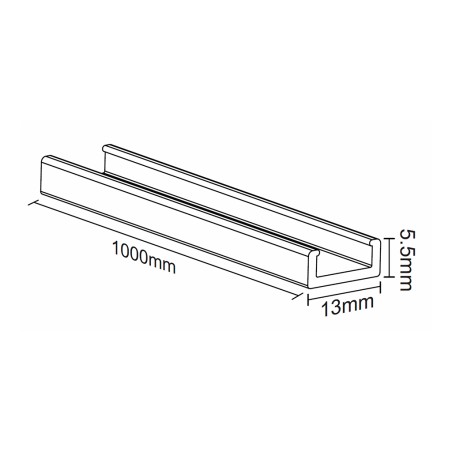 FULLWAT - NL-9410V-PF-AL-B. Perfil de aluminio para Neón LED de la serie NL-9410V-*