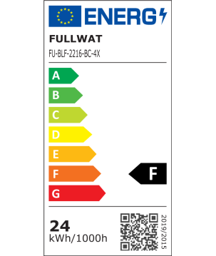 FULLWAT - FU-BLF-2216-BC-4X. Tira de LED profesional. 3000K - Blanco cálido . 24Vdc - 2400 Lm/m - IP20