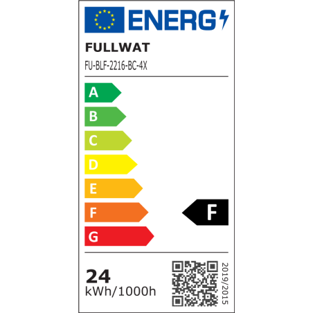 FULLWAT - FU-BLF-2216-BC-4X. Tira de LED profesional. 3000K - Blanco cálido . 24Vdc - 2400 Lm/m - IP20