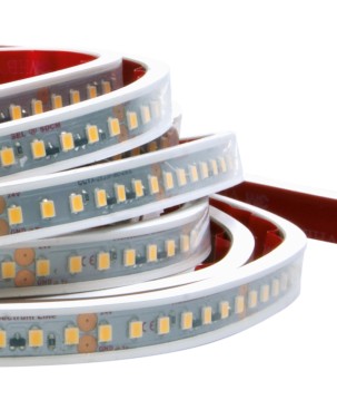 FULLWAT - CCTX-2835F-BC-2WX. Professional LED strip. 3000K  - Warm white - 24Vdc - 1550 Lm/m - IP67