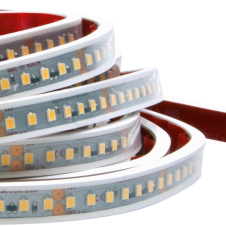 FULLWAT - CCTX-2835F-BC-2WX. Professional LED strip. 3000K  - Warm white - 24Vdc - 1550 Lm/m - IP67