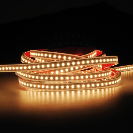 FULLWAT - CCTX-2835F-BC-2WX. Professional LED strip. 3000K  - Warm white - 24Vdc - 1550 Lm/m - IP67