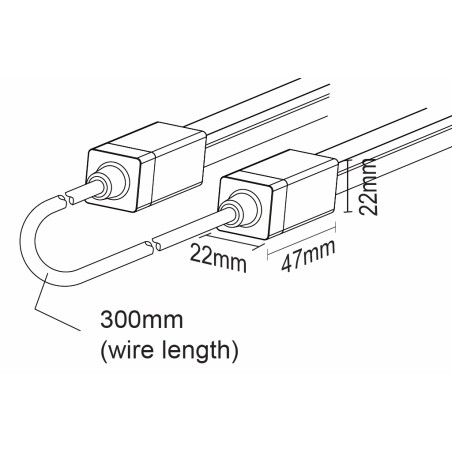 FULLWAT - NL-1515V-JOIN. Conector de unión para Neón LED de la serie NL-1515V-B*