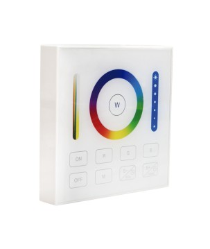 FULLWAT - LENNY-PAN-B0-B. Panel táctil de pared color blanco para 1 zona(s). DIM | CCT | RGB | RGBW | RGBWW