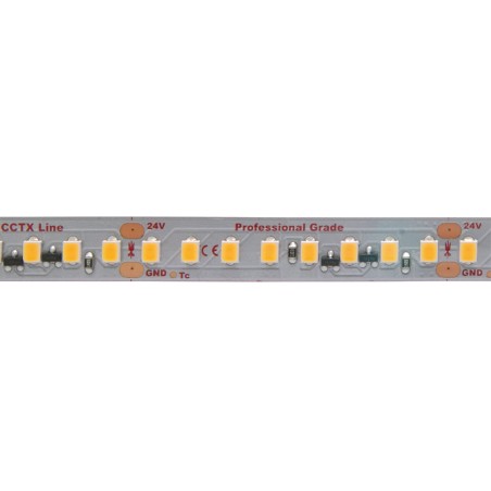 FULLWAT -  CCTX-2835P-BH-2X. Fita LED  performance máxima. Branco extra quente- 2700K- 24Vdc- 3704 Lm/m- IP20