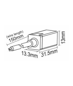 FULLWAT - NL-9410V-WIRE-I. Conector inicial recto para Neón LED de la serie NL-9410V-RGB*