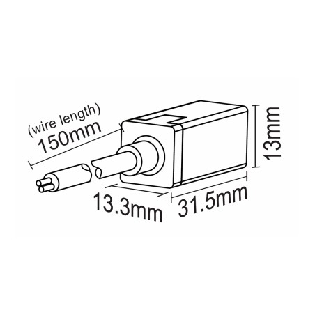 FULLWAT - NL-9410V-WIRE-I. Conector inicial recto para Neón LED de la serie NL-9410V-RGB*