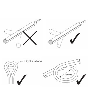 FULLWAT - NL-R12V-BN. Neón LED de flexión vertical con sección redondo de 12x12mm.  Blanco natural - 750 Lm/m