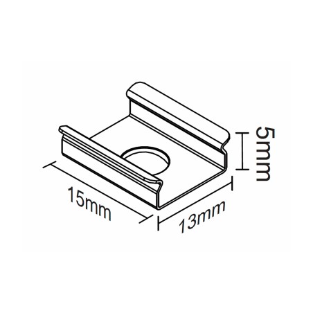 FULLWAT - NL-9410V-CLIP. Clip de sujección para Neón LED de la serie NL-9410V-*