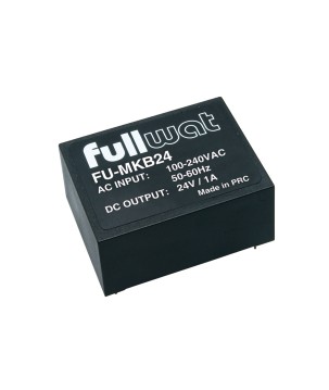 FULLWAT - FU-MKB24.  Fonte de alimentação industrial de  24W. 85 ~ 264  Vac  - 24Vdc  / 1A