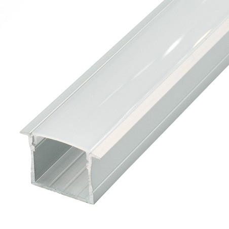 FULLWAT - ECOXM-20E-2D. Perfil de aluminio empotrable anodizado - 2000mm - IP40