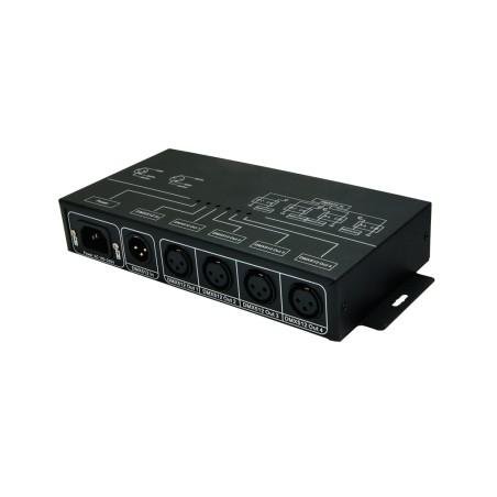 FULLWAT - KOMDMX-SPL4. Distribuidor de señal DMX512 splitter de 4 canales - 100 ~ 240 Vac