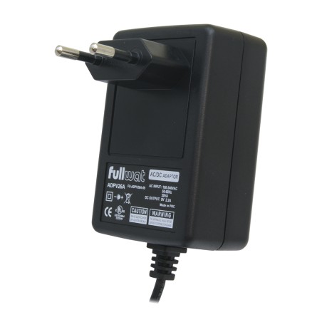 FULLWAT - FU-ADPV26A-9. Alimentatore di tensione AC/DC, da 20W.  9 Vdc / 2,2A