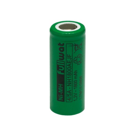 FULLWAT - NH1800AEJF. Batería recargable cilíndrica de Ni-MH. Modelo 4/5A. 1,2Vdc / 1,800Ah