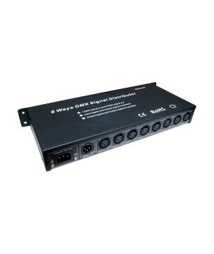 FULLWAT - KOMDMX-SPL8. Distribuidor de señal DMX512 splitter de 8 canales - 100 ~ 240 Vac