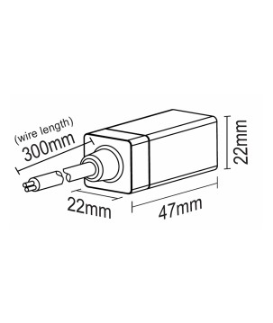 FULLWAT - NL-1515V-WIRE-I. Conector inicial recto para Neón LED de la serie NL-1515V-B*