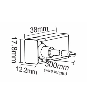 FULLWAT - NL-0612H-WIRE-LR. Conector inicial acodado para Neón LED de la serie NL-0612H-B*