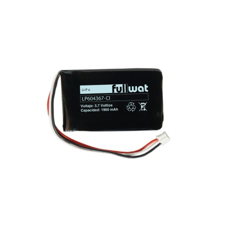 FULLWAT - LP604367-CI. Batería recargable prismática de Li-Po. 3,7Vdc / 1,900Ah