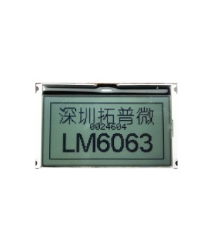 TOPWAY - LM6063ACW. Single color chart LCD display. 128 x 64. 3Vdc. White background / Black color character.