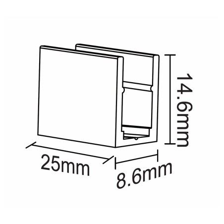 FULLWAT - NL-0612H-CLIP. Clip de sujección para Neón LED de la serie NL-0612H-*