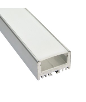 FULLWAT - TECOX-POWER2-2D. Perfil de aluminio de superficie anodizado - 2000mm - IP40